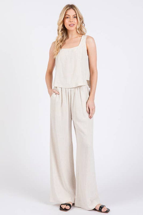Square Neckline Side Panel Top