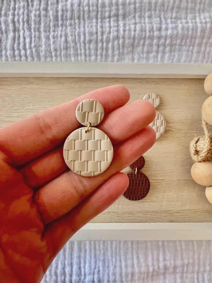 Rattan Clay Earrings