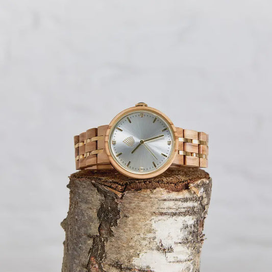 The Teak - Handmade Recycled Natural Wood Wristwatch
