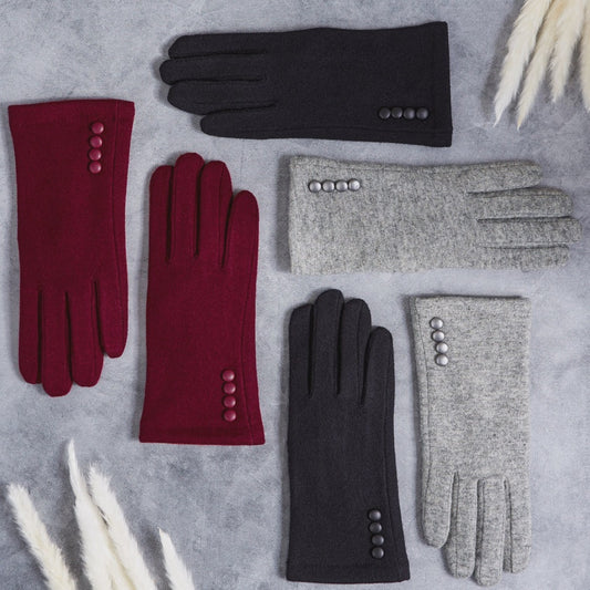 Bristol Wool Gloves - Wine