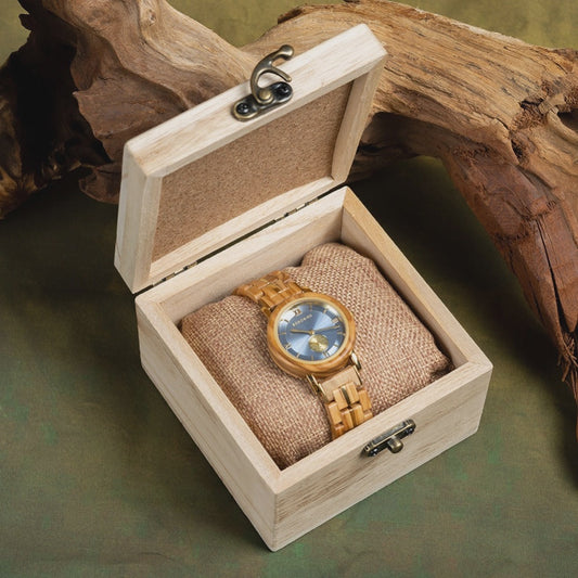Blue Lotus Women's Wooden Watch
