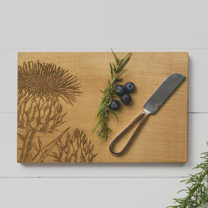 Thistle Oak Cheese Board & Knife Set